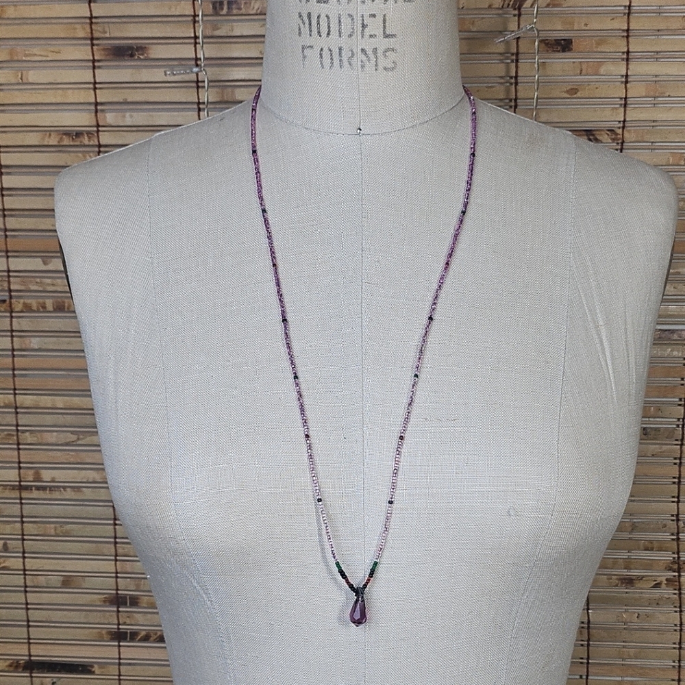 Delicate Purple Pendant Necklace